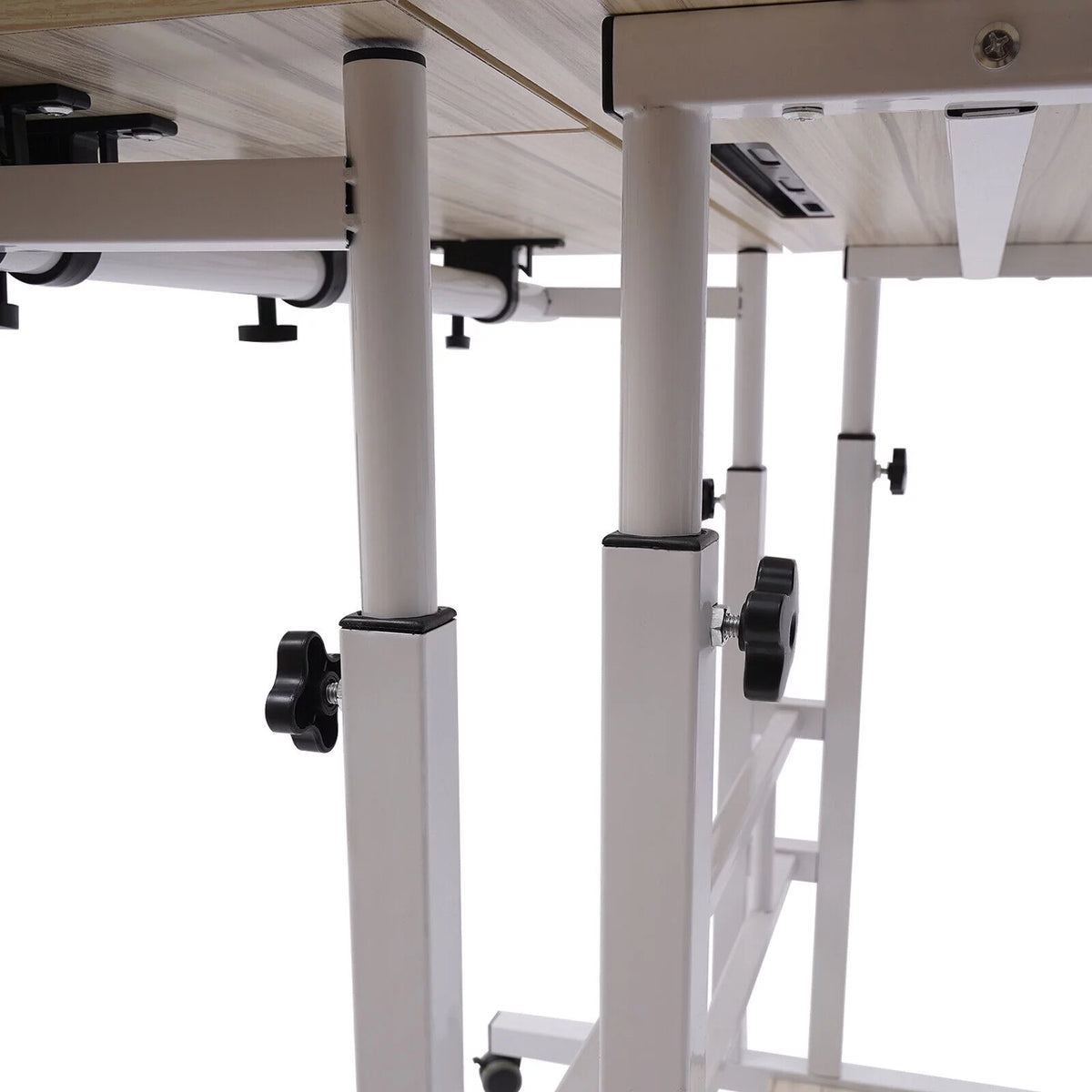 Mobile Adjustable Height Standing Desk with Wheels H49187