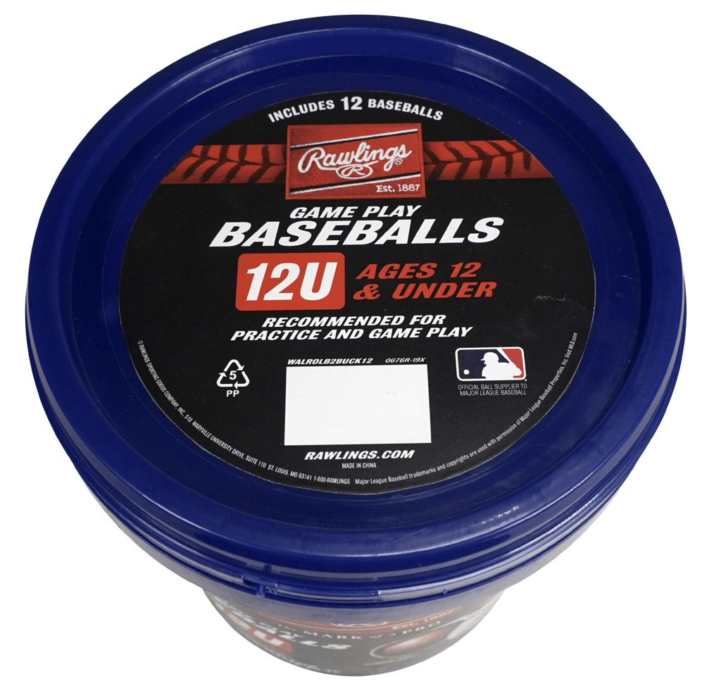 Youth Practice Baseball Bucket, 12 Count R448
