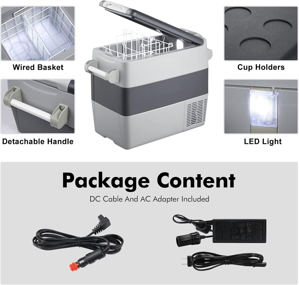 Portable Freezer Fridge, 12 volt Refrigerator, 53 Quarts Y610949