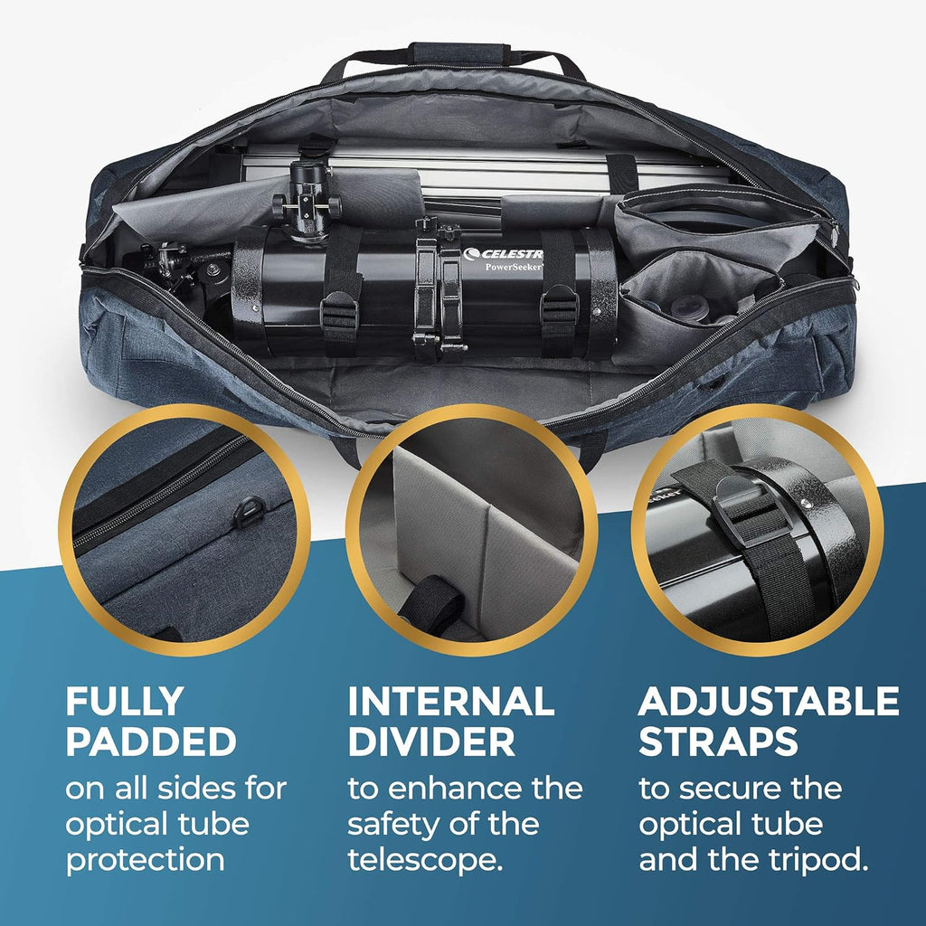 40 Inches Shock-Absorbent Telescope Carrying Case with Adjustable Shoulder Strap M246930