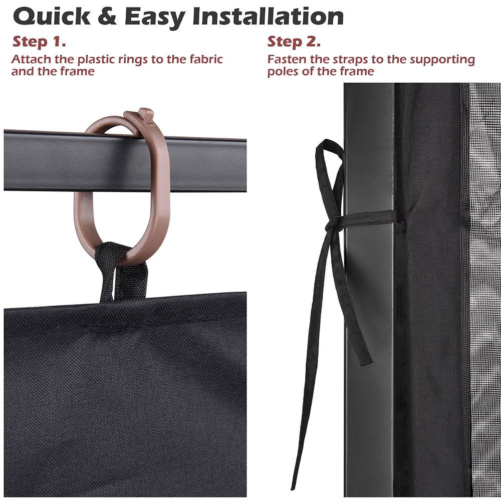 22x7ft Universal Replacement Mosquito Mesh Netting Zip Walls I8495