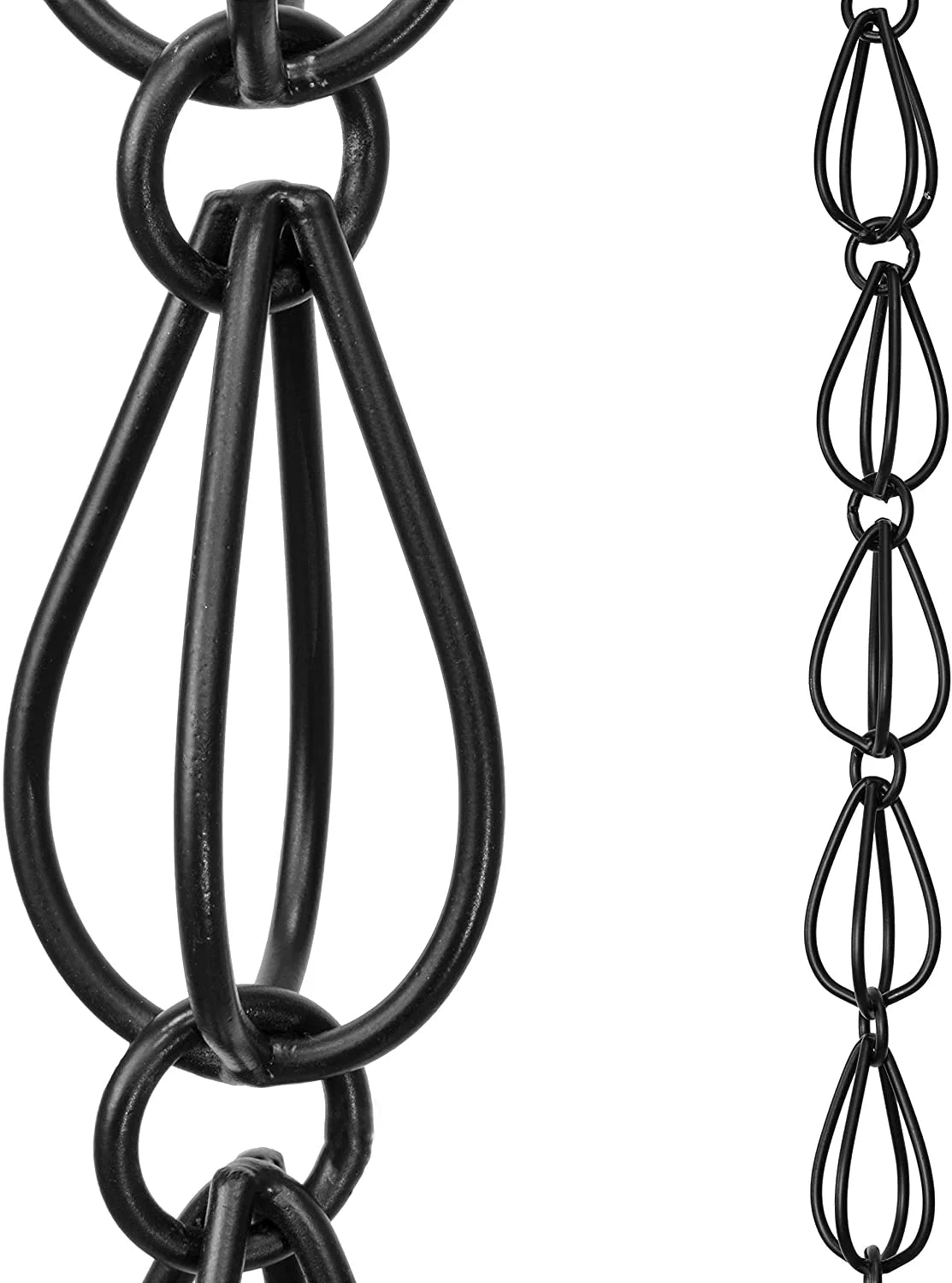 Aluminum Teardrop Rain Chain Downspout for Gutters 8.5 ft J406873
