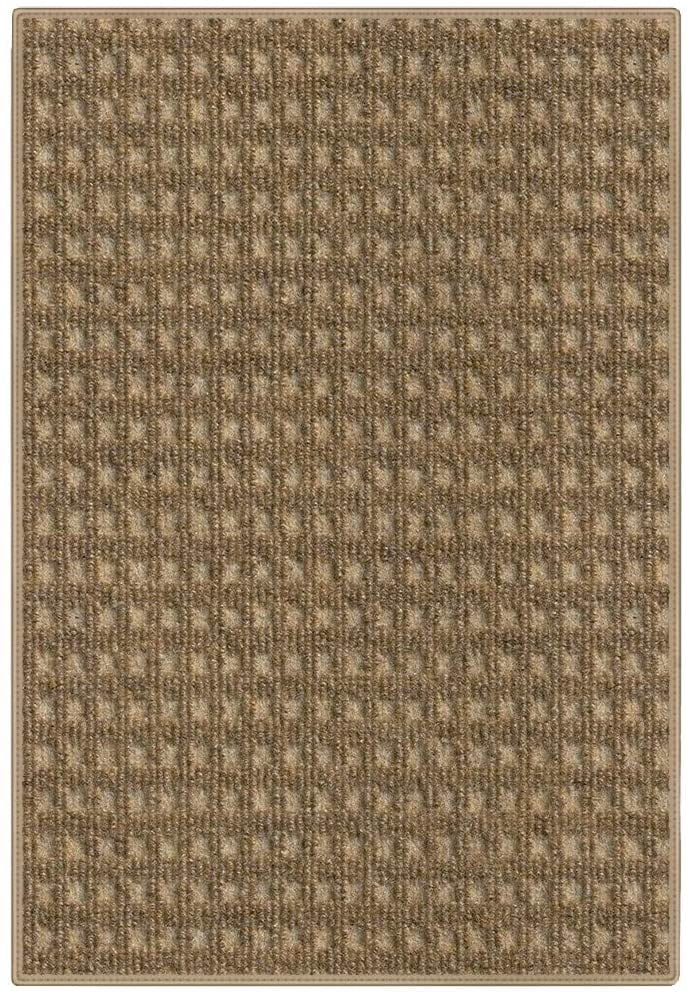 3' x 5' Waffle Pattern Indoor/Outdoor Area Rug V873