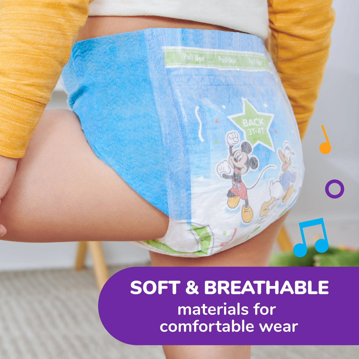 Boys' Potty Training Pants, 4T-5T (38-50 lbs), 60 Count B942605