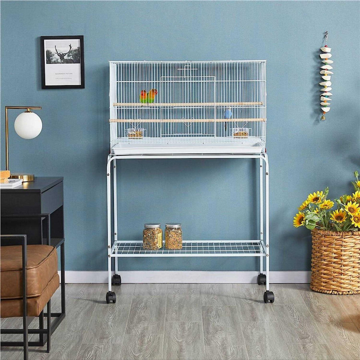 Rolling Wood Bird Cage N67374