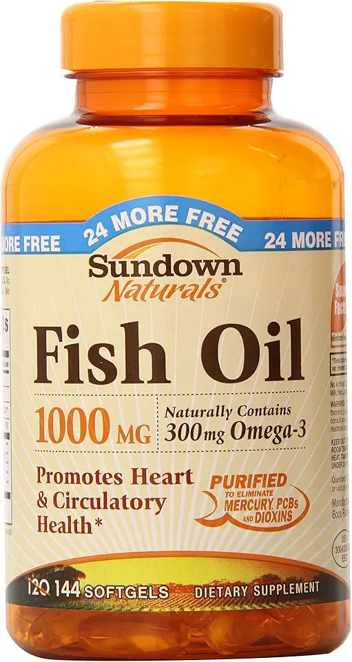 1000 mg Fish Oil 144 Softgels Pack of 2 H6692