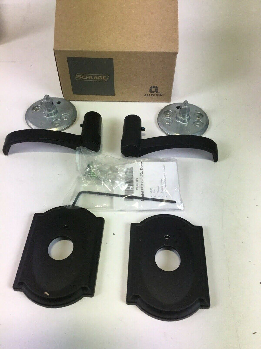 Black Non-Turning Lever with Camelot Trim F1303