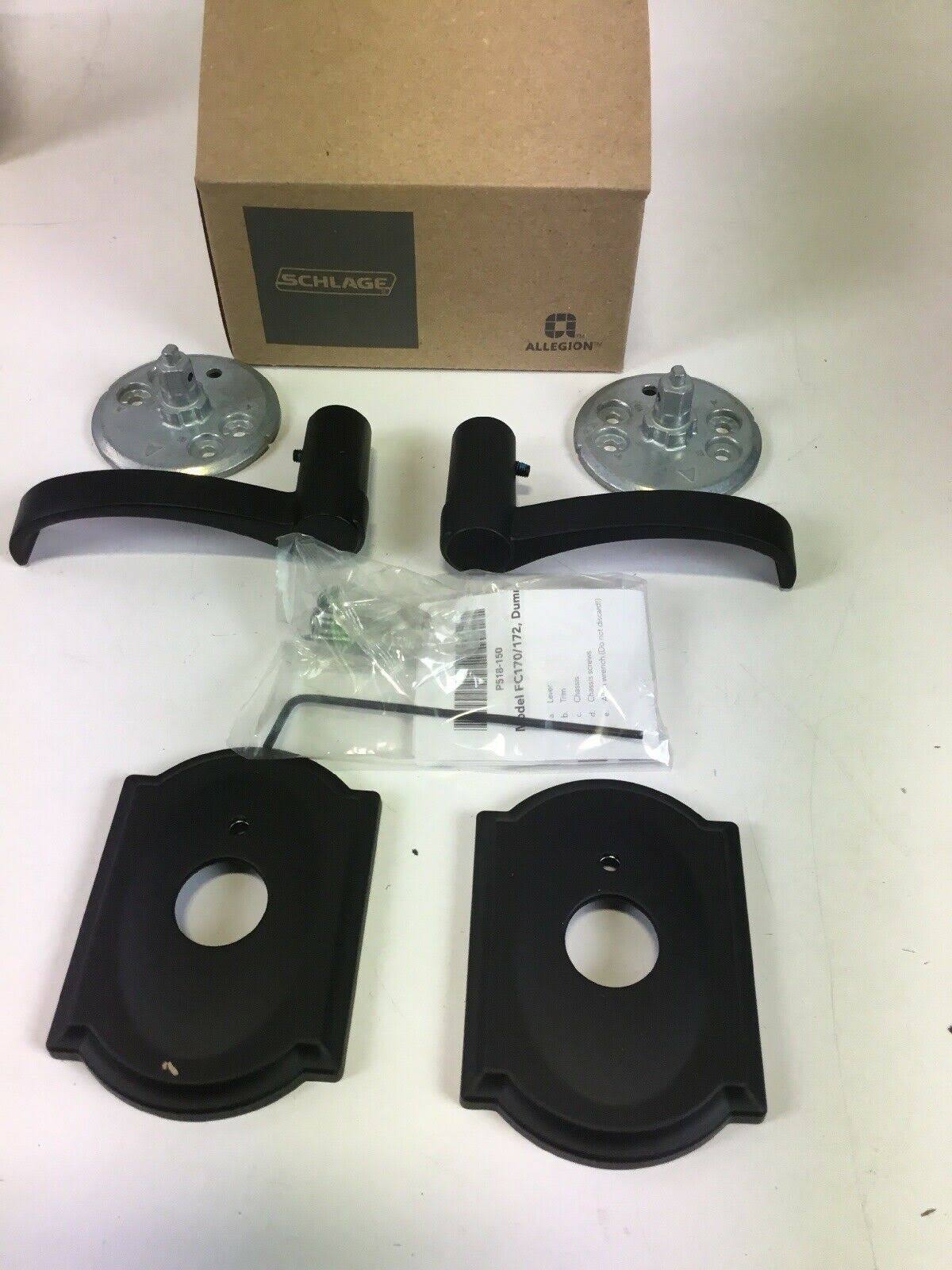 Black Non-Turning Lever with Camelot Trim F1303