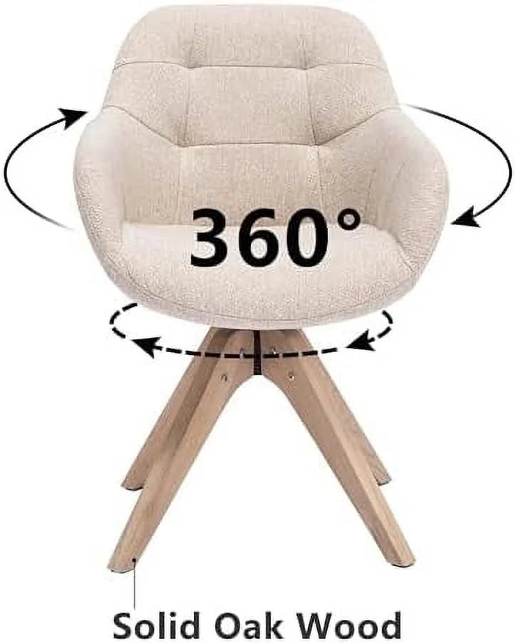 Mid Century Modern Fabric Accent Chair with Oak Wood Legs P288323