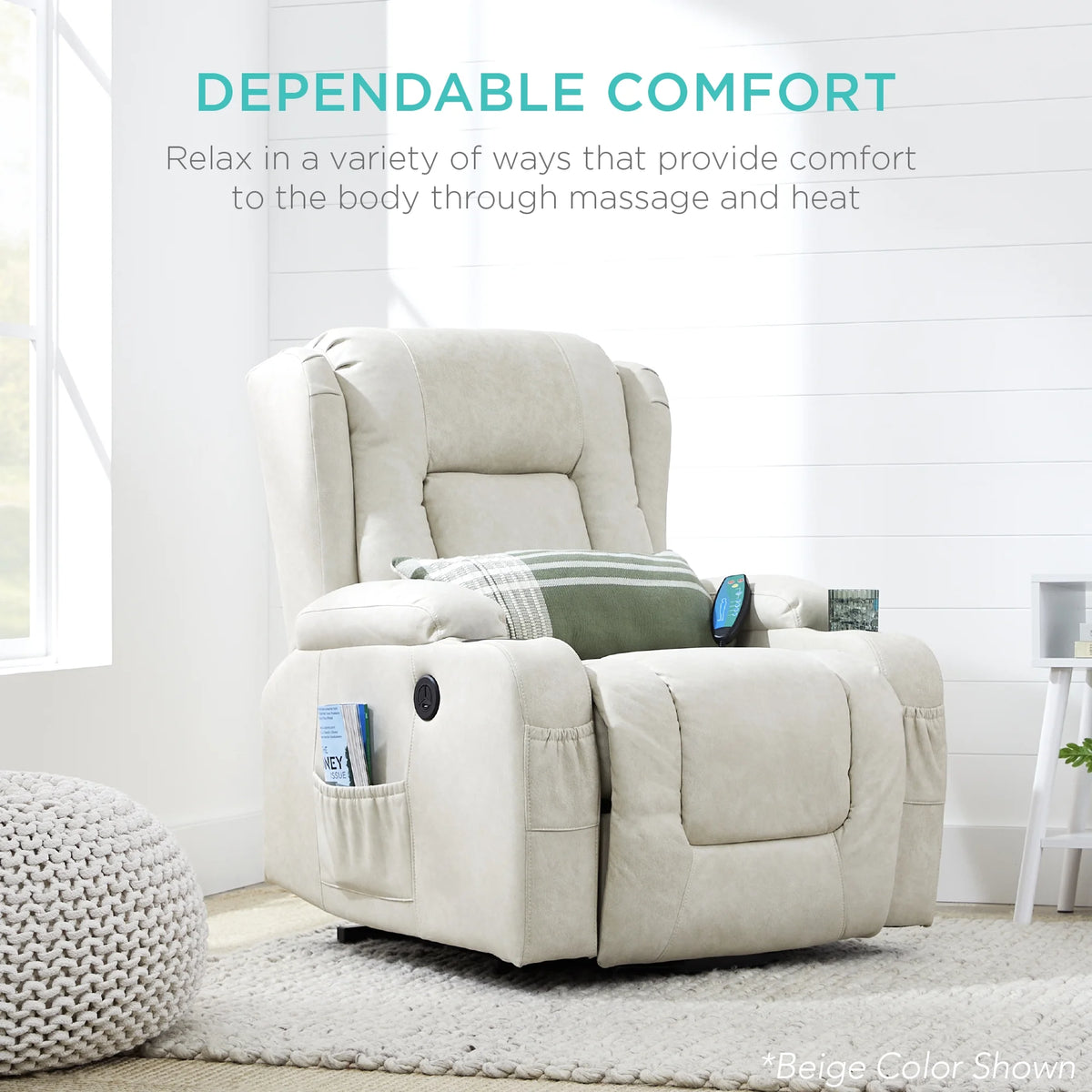 Blue Electric Power Lift Recliner Massage Chair V960765