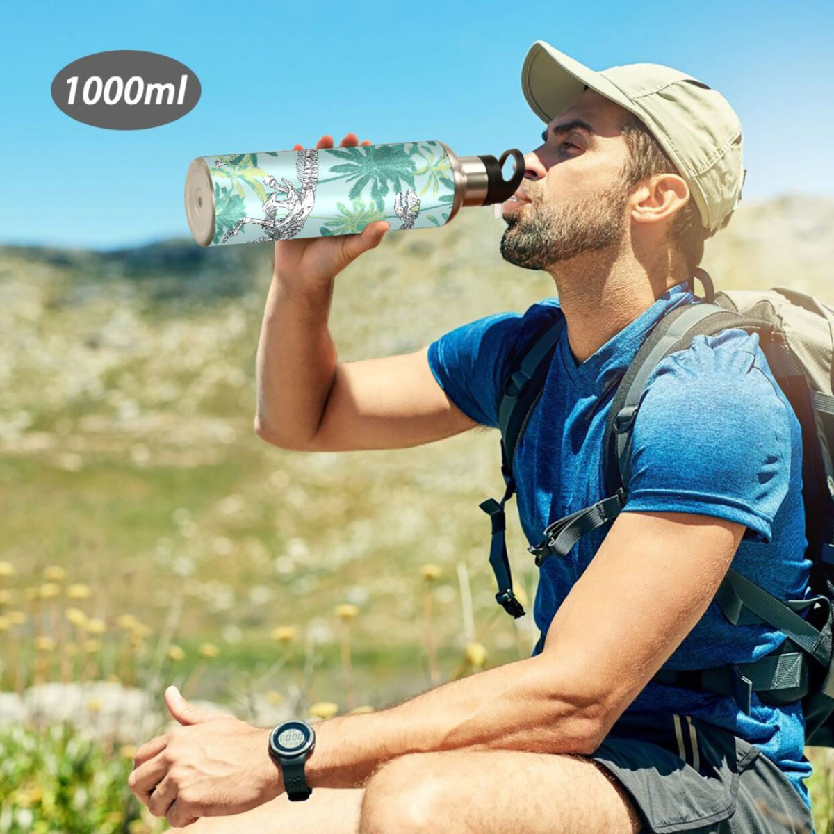 Stainless Steel Insulated Water Bottle with Straw Lid C971