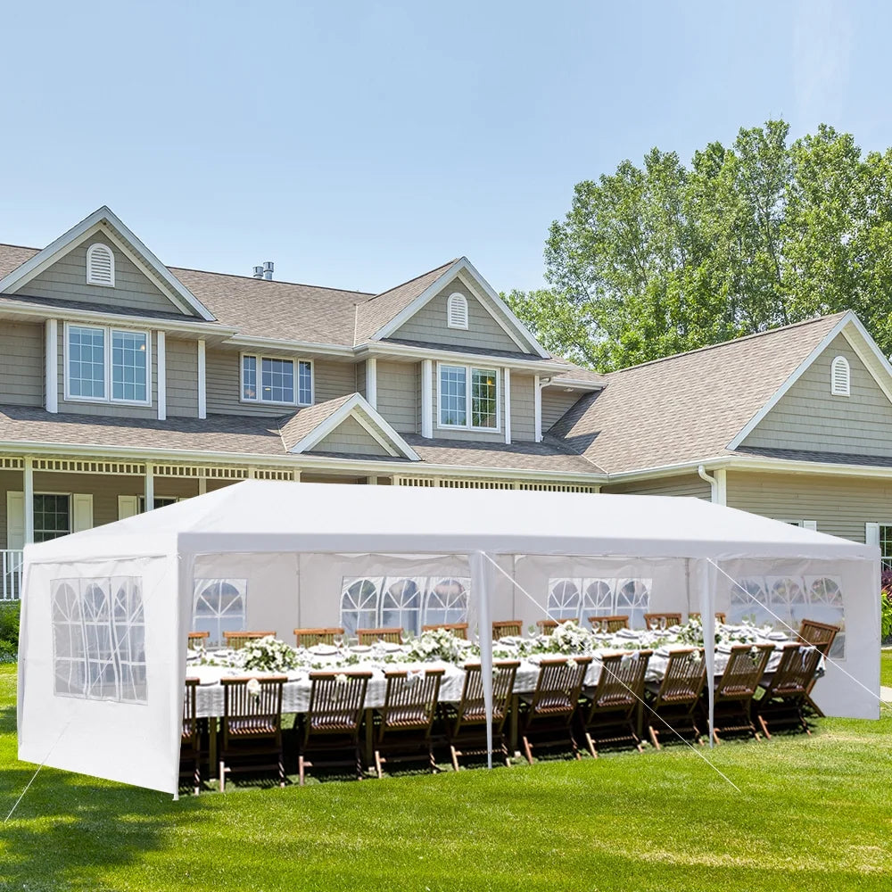 3 * 9m Waterproof PE Cloth Pergola with Iron Frame Q5297