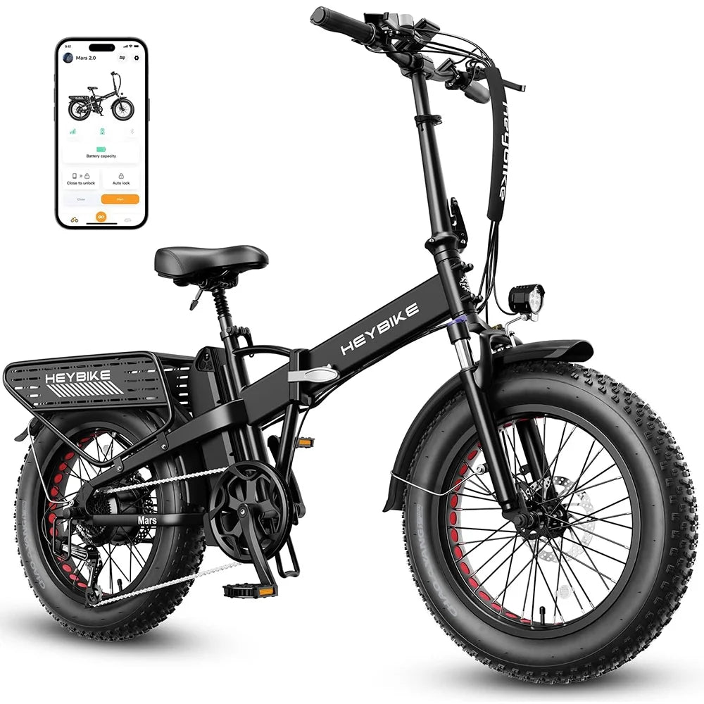 20×4 Fat Tire Folding Electric Bike with 48V 12.5AH Removable Battery M120