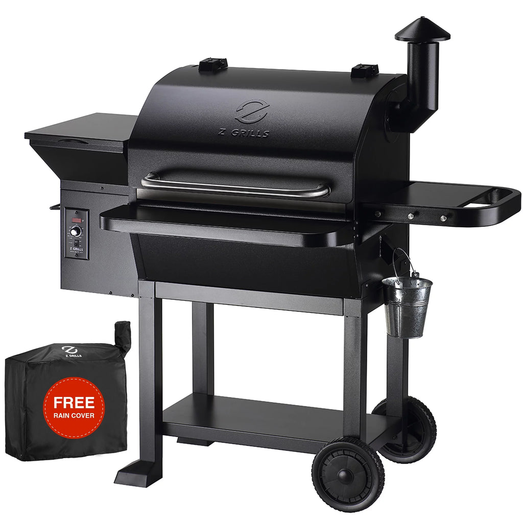 Wood Pellet Grill and Smoker 8-in-1 BBQ Black B633